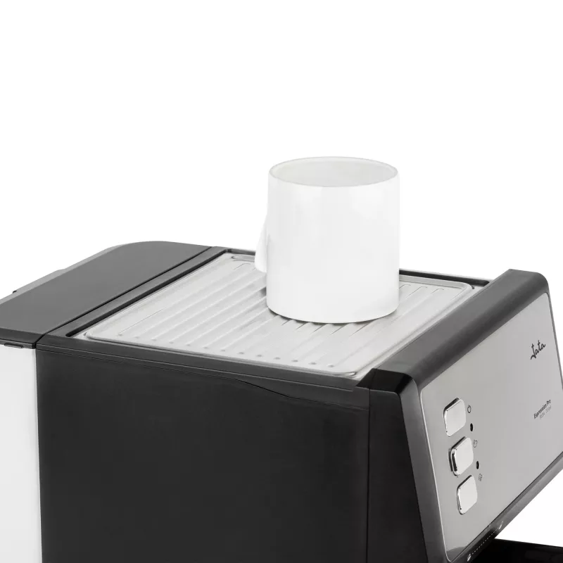 Jata JECA2525 Espressomaschine, 20 bar, 850 W, 1,8 l Wassertank, Dampfrohr, Schwarz / Edelstahl