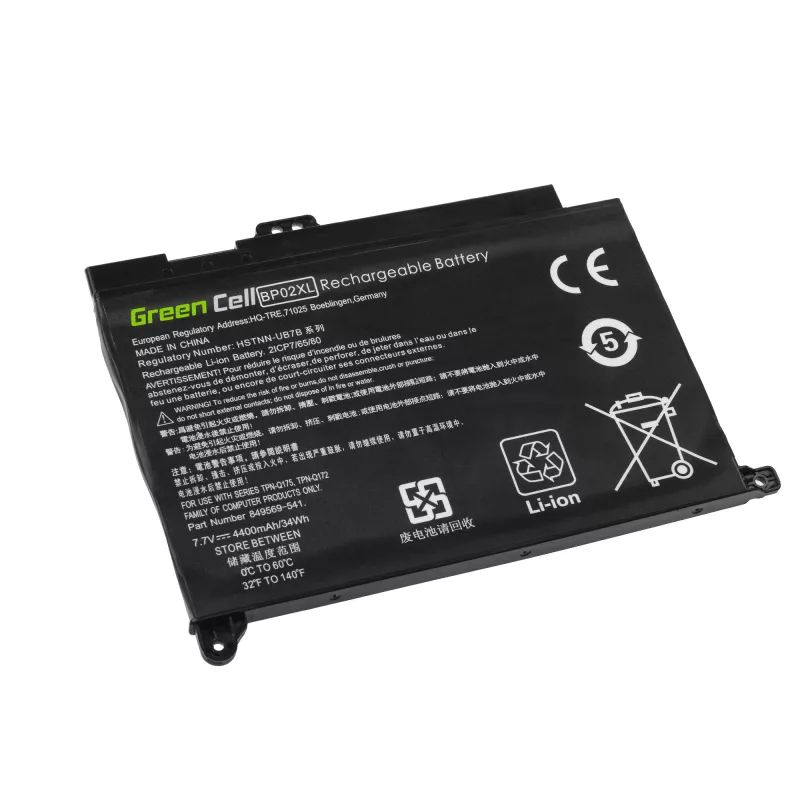 Batterie Green Cell HP150 — Lithium-Polymer 4500 mAh, für HP Pavilion 15-AU / 15-AW Serie, schwarz