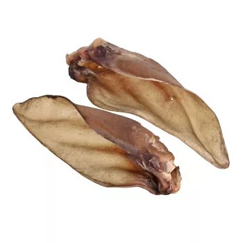 Hundeleckerlis PETITTO Rinderohr mit Knorpel — 10er-Pack, Einkomponenten-Kausnacks