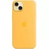 Apple iPhone 15 Plus Silikon Case mit MagSafe, Sunshine, MWNF3ZM/A