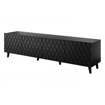 RTV-Schrank ASTI 200x42x52 matt schwarz