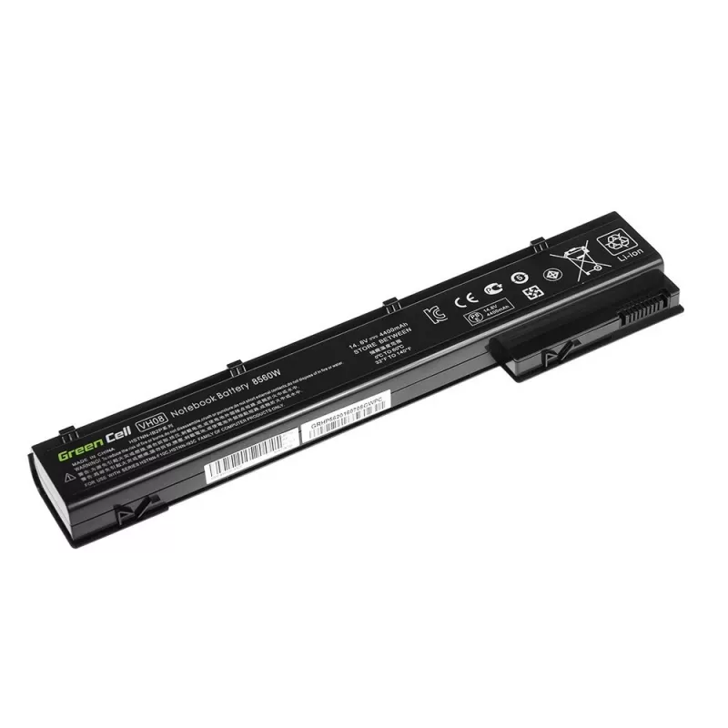 Battery Green Cell HP56 for HP EliteBook 8560w 8570w 8760w 8770w, Li‑Ion 4400 mAh, Schwarz