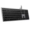 Satechi schlank W3 Tastatur USB-C mit Ziffernblock (Space Gray)