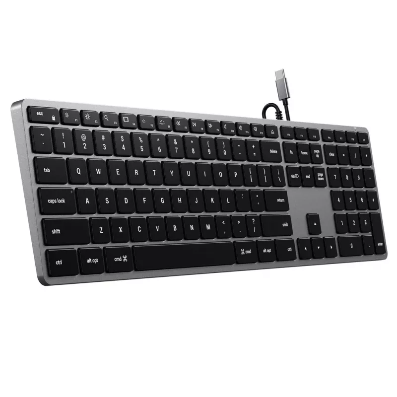 Satechi schlank W3 Tastatur USB-C mit Ziffernblock (Space Gray)