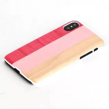 Smartphone-Hülle man and wood für iPhone X/XS — pink pie white