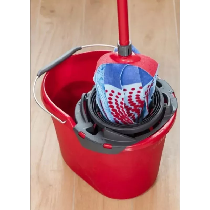 Vileda SuperMocio Torsion Power Eimer mit Presse, Rot