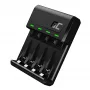 Batterieladegerät Green Cell GC VitalCharger USB, 4-Steckplätze, AA/AAA, USB-betrieben, schwarz