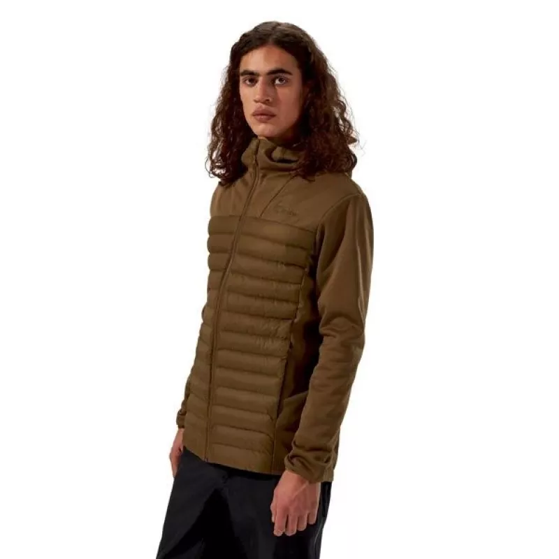 Herren Berghaus Kapuzen-Hybridjacke Größe M braun