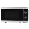 Sharp YC-MG01E-S Mikrowelle mit Grillfunktion, 20 l, 800 W, freistehend, Silber/Schwarz