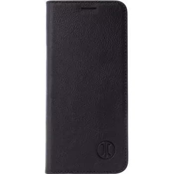 Schutz-Hülle BookCase für Apple iPhone 17 von jt berlin — echtes schwarzes Leder