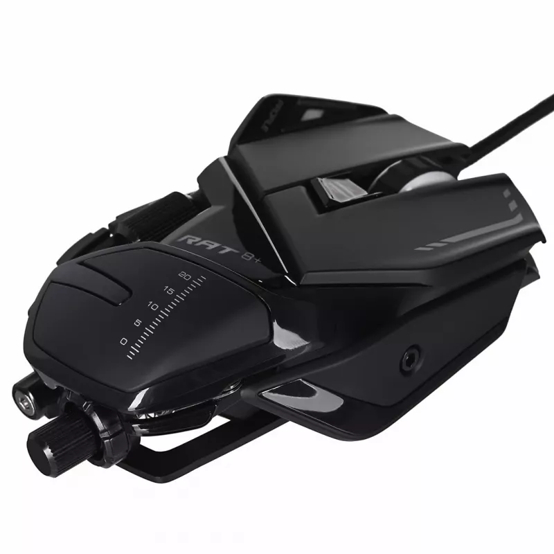 Mad Catz R.A.T. 8+ Gaming-Maus, optisch, 16000 DPI, 11 Tasten, USB Type-A, für Rechtshänder, schwarz
