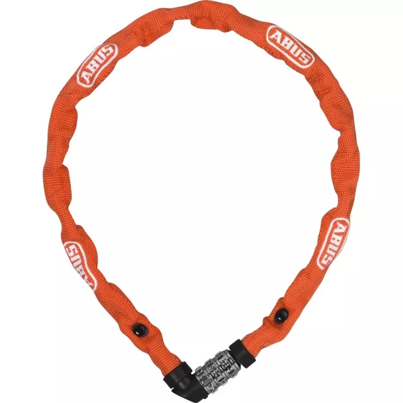 ABUS 1200/110 Web 57657 Kettenschloss, gehärteter Stahl, 3-stellige Kombination, 1100 mm, Orange
