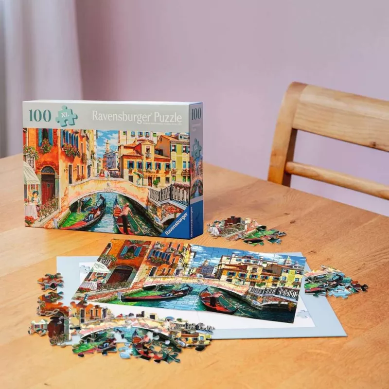Puzzle Ravensburger 100 Teile Stadt 275×195 mm, Alter 9+