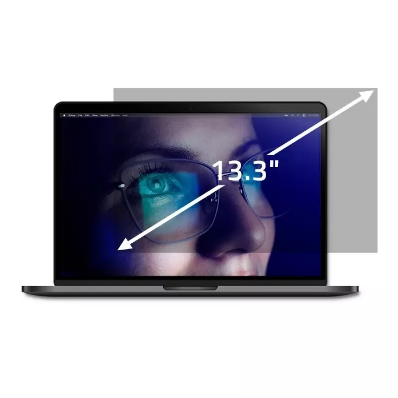 Qoltec 51050 Privacy-Filter für Display (13,3 inch) (11,59 inch, 16:9), Displayschutzfolie für Notebook