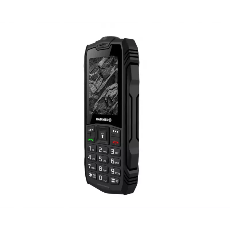 myPhone Hammer Rock robustes Mobiltelefon, 2,4 Zoll, Dual SIM, Schwarz