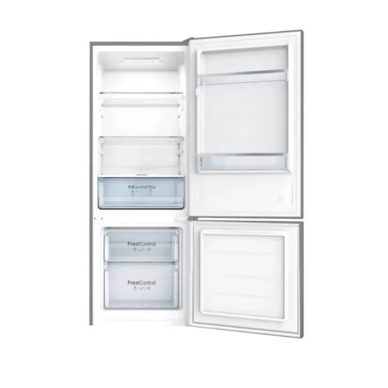 Amica FK244.4X(E) freistehende Kühl-Gefrier-Kombination, Gefrierfach unten, 153 l Kühlteil, 52 l Gefrierteil, FrostControl, Energieklasse E
