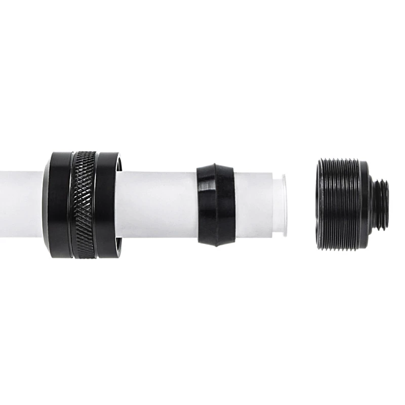Fitting Alphacool 17473 — Messing 23 mm Höhe, 26 mm Durchmesser, schwarz
