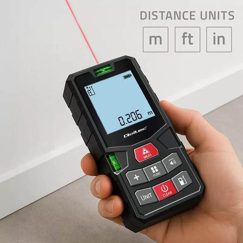 Laserdistanzmesser mit Wasserwaage 120m