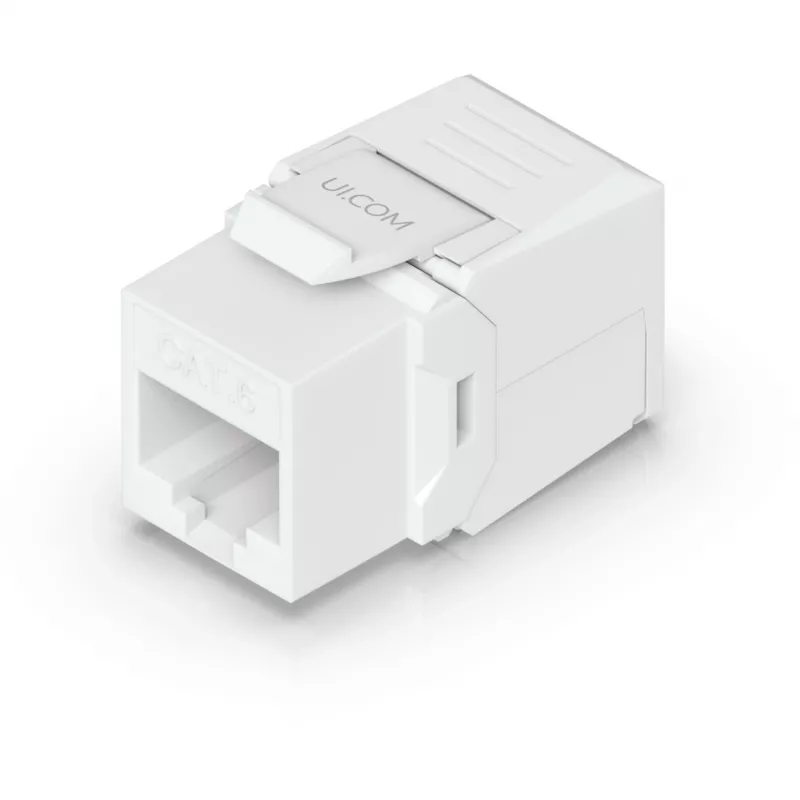 Ubiquiti UACC-KEYSTONE-JACK-C6 Cat6 Keystone-Modul, werkzeugfrei (12er-Pack), weiß