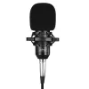 PC-Mikrofon MEDIA-TECH MT397S — kabelgebunden, XLR-Eingang, 20–20000 Hz, 150 Ω, -32 dB, 2,4 m Kabel, Tischständer, schwarz