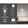 Beper P201UTP404 aufladbare LED-Stehlampe, höhenverstellbar, 2,5 W, dimmbar, Metall, weiß