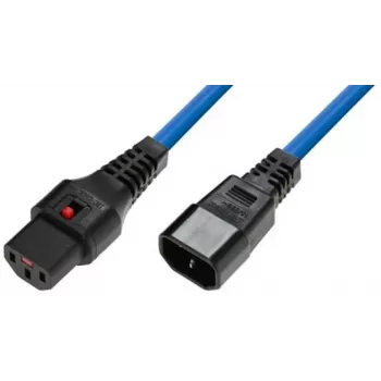 Microconnect MC-C13C14LOCK-2MB Stromkabel Blau 2 m C13-Kupplung C14-Kupplung