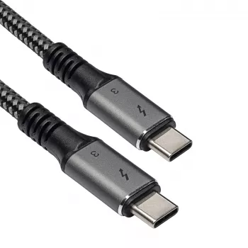 Akyga AK-USB-34 USB-C-auf-USB-C-Thunderbolt-3-Kabel, 40 Gbit/s, 100 W, 1,5 m, schwarz