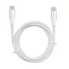 USB-C-auf-USB-C-Kabel IBOX IKUTC1W 1 m, USB 2.0, 3 A, weiß, Textilgeflecht
