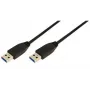 Logilink - USB-Kabel - 9-polig USB Typ A (M) - 9-polig USB Typ A (M) - 2 m (USB / USB 2.0 / USB 3.0) - vergossen - Schwarz (CU0039)