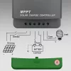 Solar-MPPT-Laderegler QOLTEC 40A 12V/24V mit LCD-Anzeige