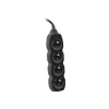 Tracer PowerCord Verlängerungskabel, 4 Steckdosen, 3 m, Schwarz