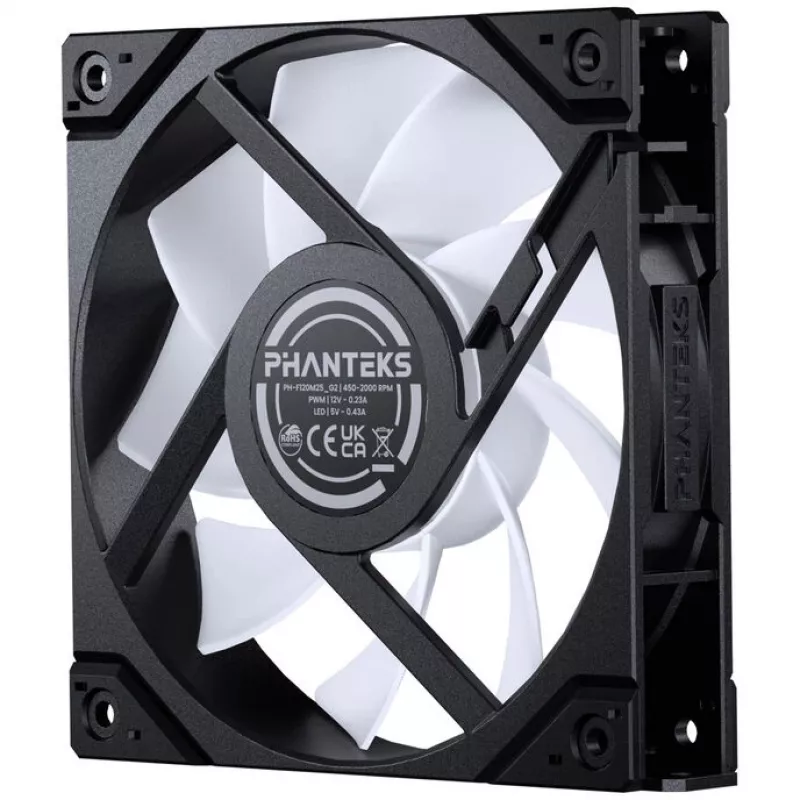 Phanteks M25 Gen2 120 mm PWM D-RGB Lüfter 3er-Pack - Schwarz