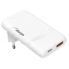 Akyga AK-CH-31 flaches GaN-USB-Ladegerät 65 W, USB-C PD + USB-A, Weiß