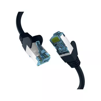 EFB-Elektronik RJ45 Patchkabel mit Cat.7 Rohkabel, schwarz, 1m, S/FTP, PIMF, Netzwerkkabel, LAN, DSL (EC020200150)