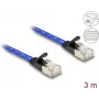 Netzwerkkabel DeLOCK RJ45 Flach Cat.6A 3m Blau