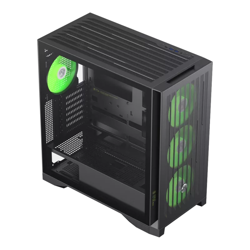 Gamemax Gehäuse | LEADER 2 BK | Schwarz | E-ATX | Netzteil nicht enthalten