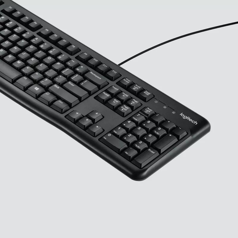 Logitech K120 Tastatur, USB, Schweizer Layout, schwarz (920-002504)
