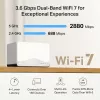 Mesh-System MERCUSYS Halo H27BE Dual-Band Wi‑Fi 6, 2er-Pack, 3x LAN, 3568 Mbit/s, interne Antennen, weiß