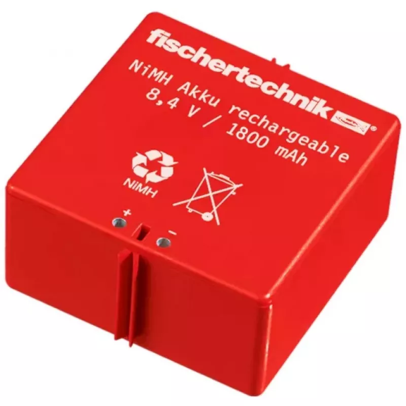 Fischertechnik 34969 Akku-Set mit Ladegerät, NiMH 1,8 Ah, Rot