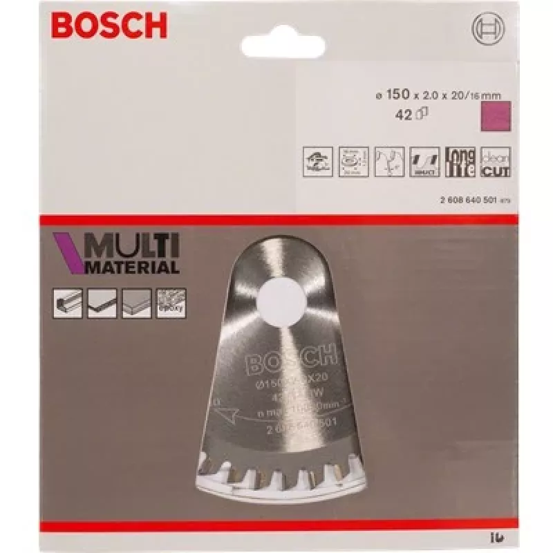 Bosch Multi Material 2608640509 Kreissägeblatt, 190 mm, 54 Zähne, 30 mm Bohrung