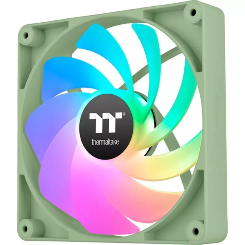 Thermaltake CT140 Reverse ARGB Sync Matcha Green 140 mm Gehäuselüfter, 2er-Pack (CL-F201-PL14MG-A)