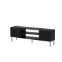 TV-Schrank cama meble CORTINA EF 180×40×60 cm, schwarz, Spanplatten-Oberplatte, schwarzer Rahmen