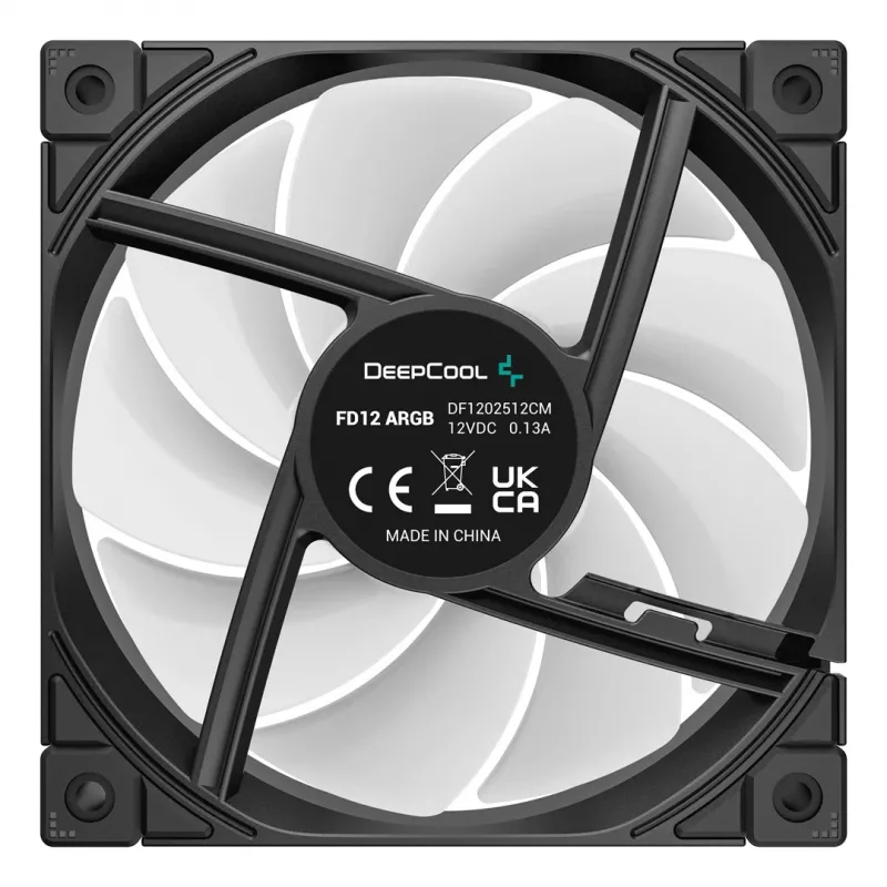 DeepCool FD12 ARGB R-FD12-BKAPN3-G Gehäuselüfter, 120 mm (120x120x25), 12 V, 3er-Pack, Schwarz