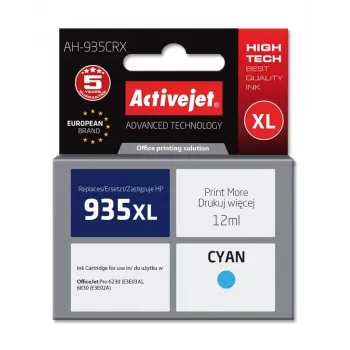 Activejet AH-935CRX Tinte (Ersatz für HP 935XL C2P24AE; Premium; 12 ml; Cyan)