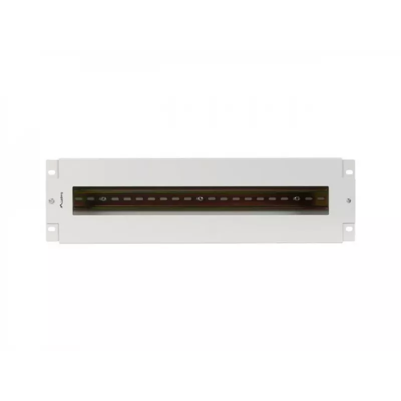 Lanberg AK-VDP103-S 19-Zoll 3U Spannungsverteilerpanel mit DIN TS-35 Schiene, Grau