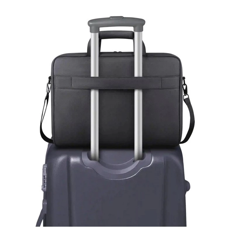 Laptoptasche DEFENDER FIRM 26123 für 15,6-Zoll-Laptops, Polyurethan, schwarz, Toploader, abnehmbarer Schultergurt