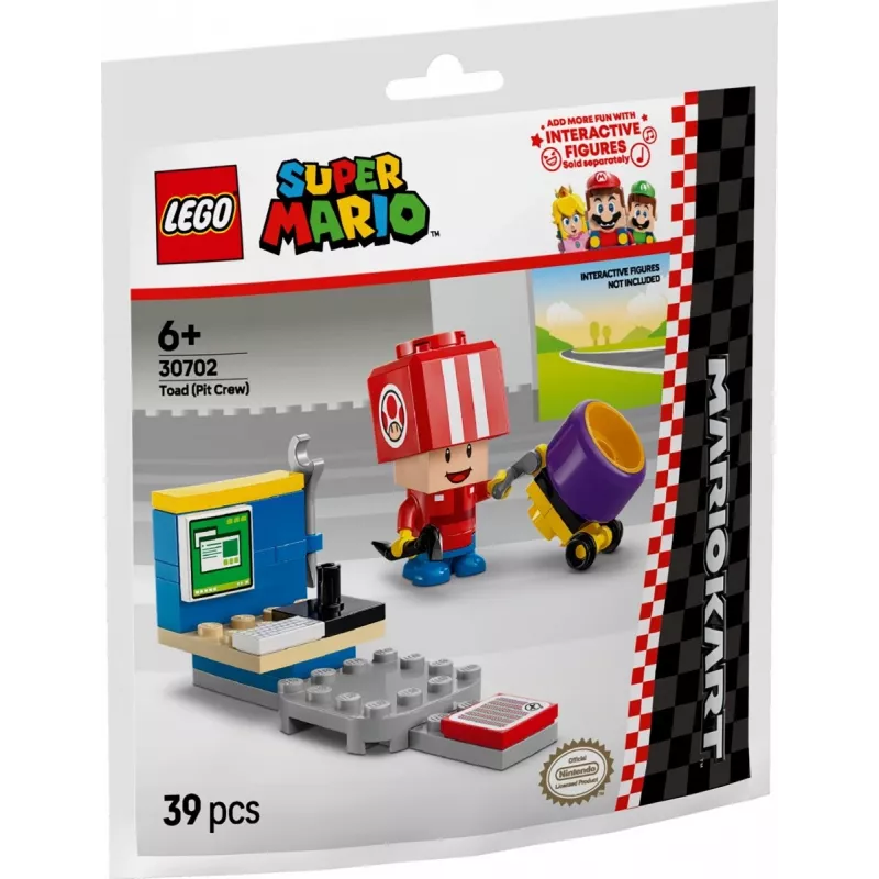 LEGO Spielzeug Mario Kart Toad Pit Crew Polybag 30702 kleines Set Minifigur Zubehör