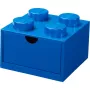 LEGO Schreibtischschublade 4, Aufbewahrungsbox Blau, Noppen