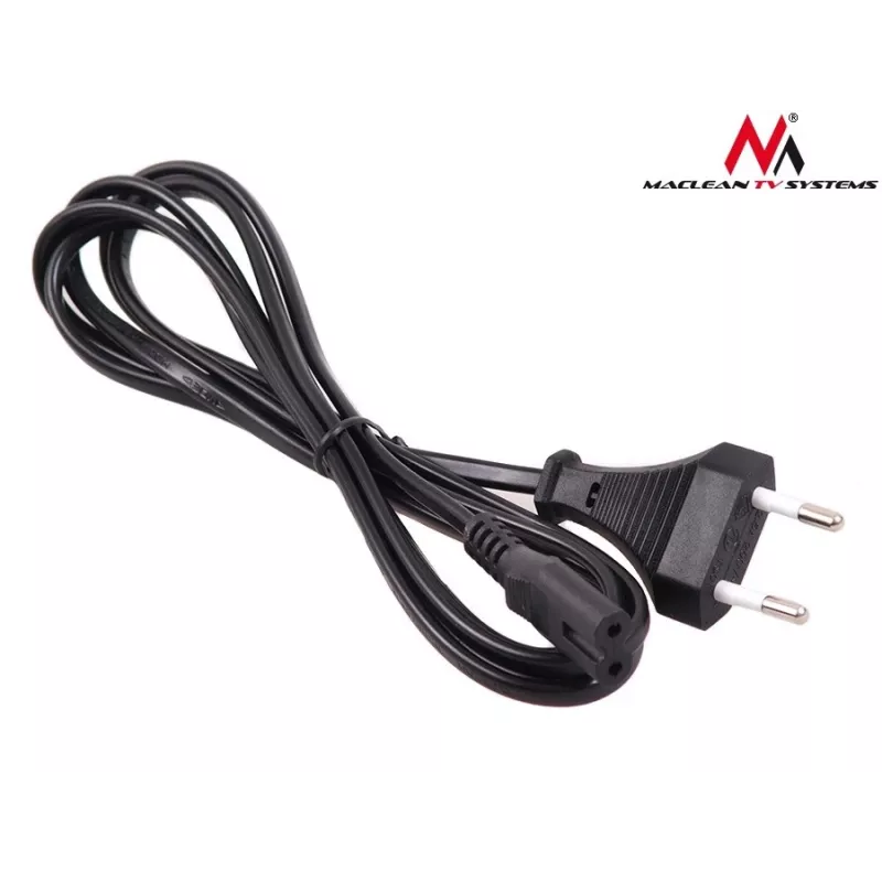 Maclean MCTV-809 Netzkabel EU-Stecker auf Figure-8 (C7), 1,5 m