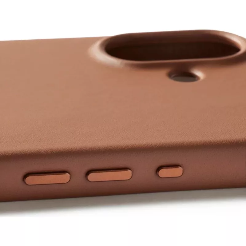 Mujjo Full Leather Case MagSafe Case für iPhone 17 Braun